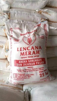 TEPUNG TERIGU LENCANA MERAH CURAH 1KG - TEPUNG TERIGU GORENGAN