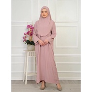 SET KHIMAR ( JUBAH FREE KHIMAR ) MATERIAL CY - IRONLESS