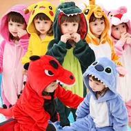 Dinosaur Totoro Giraffe Onesies Kids Children Animal Jumpsuit Girls Boys Cosplay Pyjama Costume