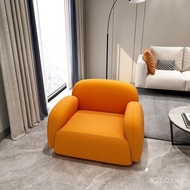 Leisure Bedroom Small Sofa Nordic Fabric Sofa Small Apartment Living Room Tofu Block Lazy Sofa Single Sofa