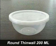 Thinwall 200 ml Round / Mangkok Kontainer Microwave 200 ml