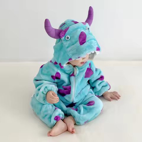 Baby Onesies Cartoon Romper Kawaii Kigurumi Sleepwear Plush Hello Kitty