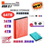Cross-border Mobile Hard Disk 1T 2TB 4TB 8TB USB3.1 External High-Speed SSD TyPe-c Interface New Cro