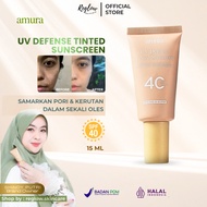 Amura UV Defense Tinted Sunscreen SPF 40 PA+++ - Anti-Aging Sunscreen for Dark Spots & Wrinkles Hybr