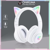 Onikuma B90 Pink Wireless Gaming Headset Bluetooth Headset With mic, RGB, For PC, Laptop