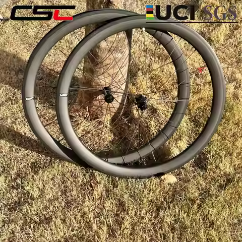 UCI SGS 700c CSC Carbon Road Racing Wheelset 88mm Deep Rim Brake 54T Ratchet Hub R13 J Bend & Novete