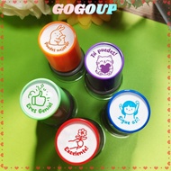 GOGOASDGRF 5Pcs Spanish Seal, Set Award Encourage Students Teacher Seal Stamp, Cartoon Durable Prais