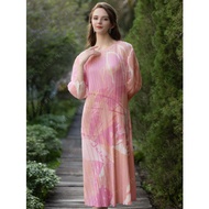 【JADE PHAN】Elegant JADEPHAN high-end embossed Donia dress