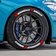 MIDNIGHT KNIGHT Universal Personality Car Sticker Tire Sticker Wheel Sticker  3D English Letter