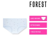 Forest Seluar Dalam Perempuan | (1 Pcs) Forest Ladies Cotton Spandex Midi Penties Underwear Assorted