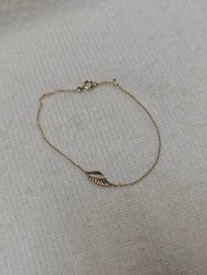 Agatha 9k 金色翅膀手鍊