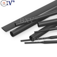FS 5Meters Heat Shrinkable Tube 1mm 1.5mm 2mm 3mm 4mm 5mm 6mm Black Insulation Sleeve