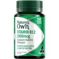 Nature's Own Vitamin B12 1000mcg Tablets 150 -Vitamin B12 Within Normal Levels