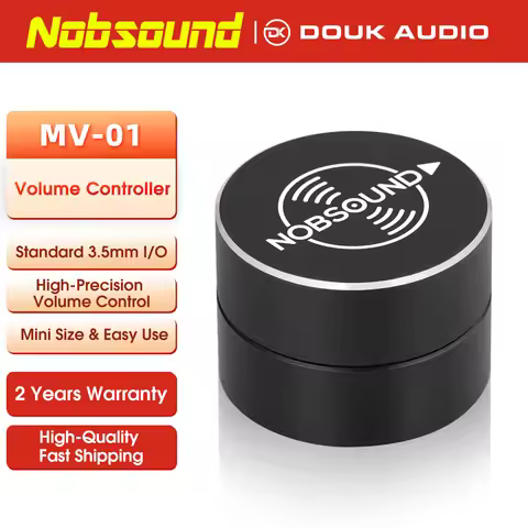 Nobsound Mini 3.5mm Volume Controller Knob Speaker Audio 3.5mm I/O Desktop Adjuster BOX for PC / Amp