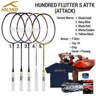 Hundred Flutter S ATTK / Attack Raket Badminton Bulutangkis Murah Diskon Adha Sport