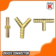 Brass connector Y , T and Straight Connector