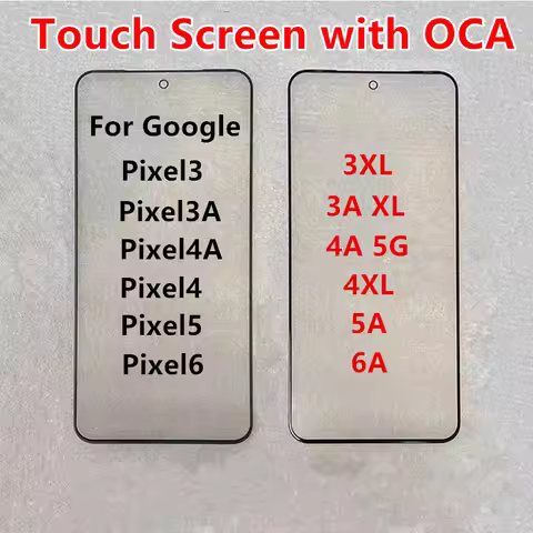 Pixel6 Pixel6A Pixel5 3A XL Touch Screen For Google Pixel 6 6A 5 5A 4XL 4 3A 3 Out Glass LCD Front P