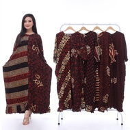 gamis kaftan batik cap terbaru viral super jumbo longdress kaftan daster batik gamis busui batik suk