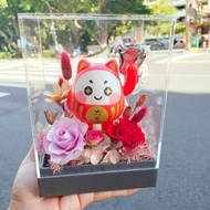 【蕎翎工作室】招財達摩貓花禮 開幕花禮 招財貓 達摩