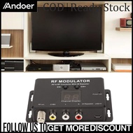 Andoer RF Modulator AV TO RF Converter 21 ช่อง PAL NTSC การออกแบบวงจร PCB พอร์ต USB สำหรับ Set Top B