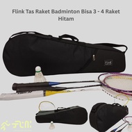 Latest flink badminton racket bag, sling model, can be filled with 3 rackets - black