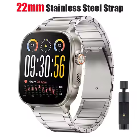 22mm Stainless Steel Strap For Realme Watch 5 Smartwatch Mens Bracelet For Realme Watch S2/Realme S 