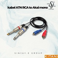 2-ATN Mixer Cable To Power jack 2 akai mono 6.5mm to 2 rca 3.5mm cable ATN 50cm