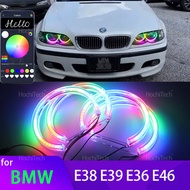 APP Dynamic Angel Eyes Rings Light DRL with Turn Signal Light for BMW 3 5 7 Series E36 E46 E39 E38 7