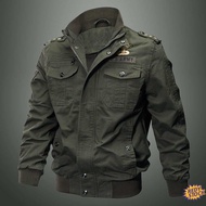 ✨Ready Stock✨ Baju Kemeja  jaket Lelaki Lengan Panjang Spring and Autumn Military Jacket Men's Cotto