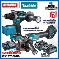 🔥YEAR END PROMO🔥 MAKITA 40V Cordless XGT Combo ( DF001GZ 40V Driver Drill / GA003GD201 40V Angle Gri