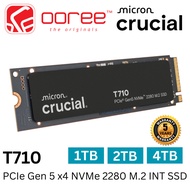 CRUCIAL INT SSD T710 NVME M.2 2280 PCIE GEN 5x4 INTERNAL SOLID STATE DRIVE (T710SSD8) - 1TB / 2TB / 