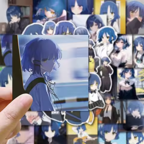 63Pcs Kawaii Anime Rock Music Girl Characters Yamada Ryo Stickers Decoration Art Supplies Stationery