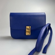 CELINE  藍色金扣 BOX包 MEDIUM