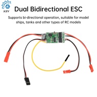 Dual-Channel Bidirectional Brush ESC Speed Controller RC Model Boat Tank Crawler Vehicle 2S 3S Li-io