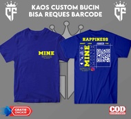Kaos Baju CUSTOM STREETWEAR SCAN BARCODE PROFILE INSTAGRAM PACAR KALIAN Kaos Distro 2 [SEHARI JADI]