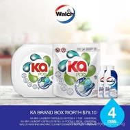 [Exclusive] Ka 4in1 Laundry Capsules with Washing Machine Cleaner