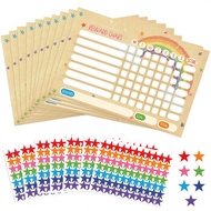 10 Reward Charts And 7 Sheets Star Stickers - Positive Motivation Star Chart For Chores + Good Behav