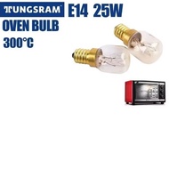 TUNGSRAM E14 25W 300°C OVEN BULB HIGH TEMPERATURE 300 CELSIUS DEGREE OVEN TOASTER LIGHT BULB MICROWA
