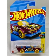 Hot Wheels TRACK MANGA Maroon Red Comic HW Art 64 Diecast Car [7cm x 2.5cm x 2cm] Matchbox Fantasy C