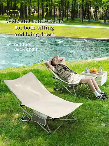 Portable Office Chair Stool Adjustable Camping Fishing Leisure Chair Lunch Break Back Moon Chair Out