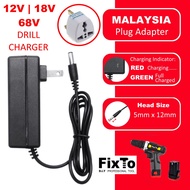 FixTo 12V 18V 68V Drill Cordless Power Tool Adapter Battery Charger