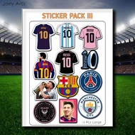 [12 Pcs Large Size] Stiker Lionel Messi Stiker Jersey Lionel Messi Stiker Club Lionel Messi Stiker B