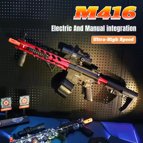 M416 Electric Ball Blaster， Manual/Automatic Mode gel blasters , Suitable for outdoor shooting games
