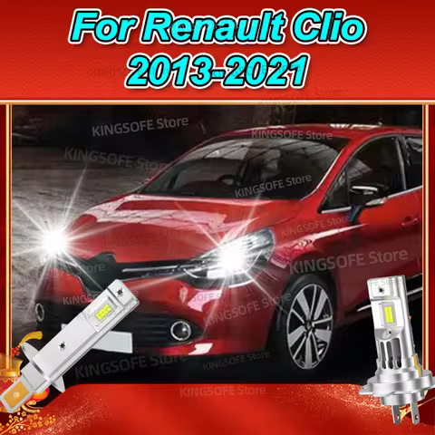 2/4Pcs LED Car Headlights 6000K 50000LM Auto Lamp with Fan For Renault Clio 2013 2014 2015 2016 2017
