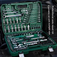 Ready stock Motorcycle Toolbox Set Fast Ratchet Wrench 46pcs Socket Group Bit Industrial-grade Toolb