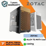 Flexi tech ZOTAC GAMING ALLOY TG MATX Case - White/Silver & Black/Gold  | 3x 120mm Fans