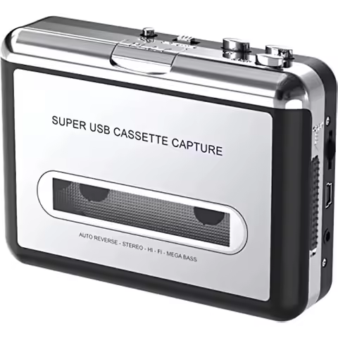 Walkman Cassette Player to MP3 CD Converter Audio Music Player Compatible with Laptop PC Computer Co