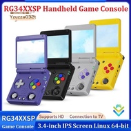 RG34XXSP Retro Game Console Linux 64Bit 3.4 Inch 720x 480 Handheld Game Console Supports 30+ Game Em