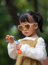 愛心彈性軟料 兒童太陽眼鏡