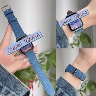 New Denim Strap Applicable To Smart Watch 11 10 9 8 7 6 5 4 3 2 1 Se Ultra 1 2 CD99 AI13 WS11mini CD